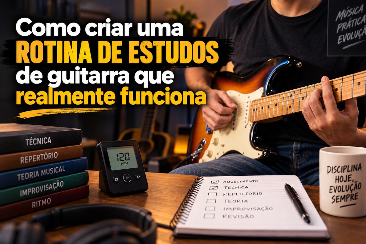 Como criar uma rotina de estudos de guitarra que realmente funciona