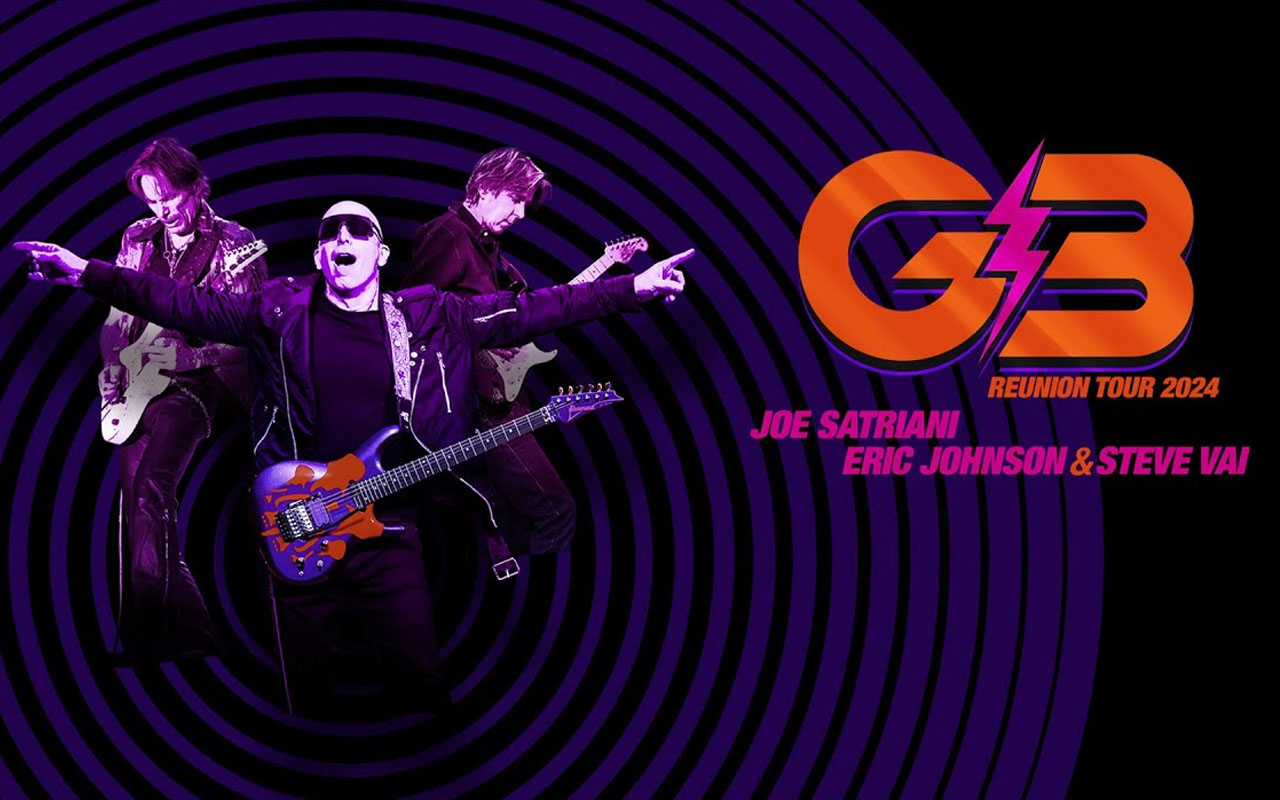 Joe Satriani, Eric Johnson e Steve estão de volta em turnê do G3